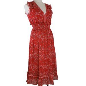 Red Print NWT Sleeveless Max Studio Midi Dress, Small